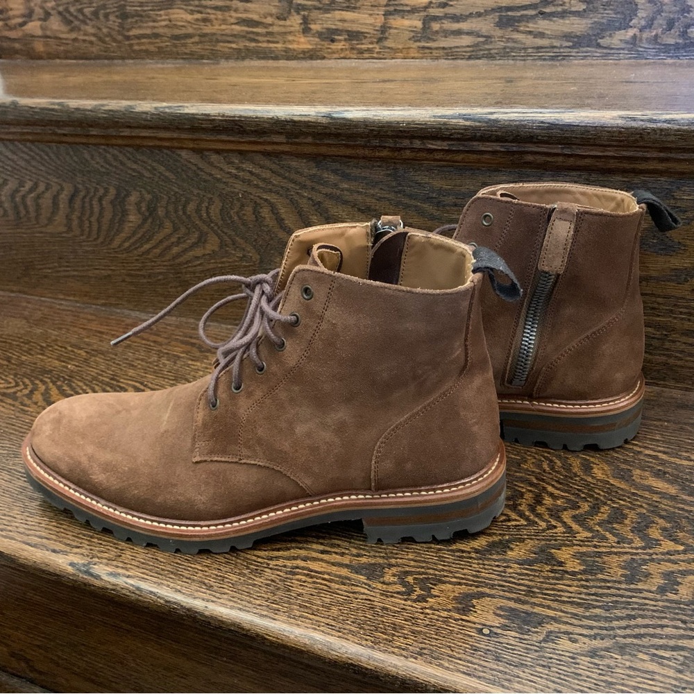 Aquatalia Men’s Leaston Suede Boot (Chestnut) Size 8.5 - Picture 4 of 13